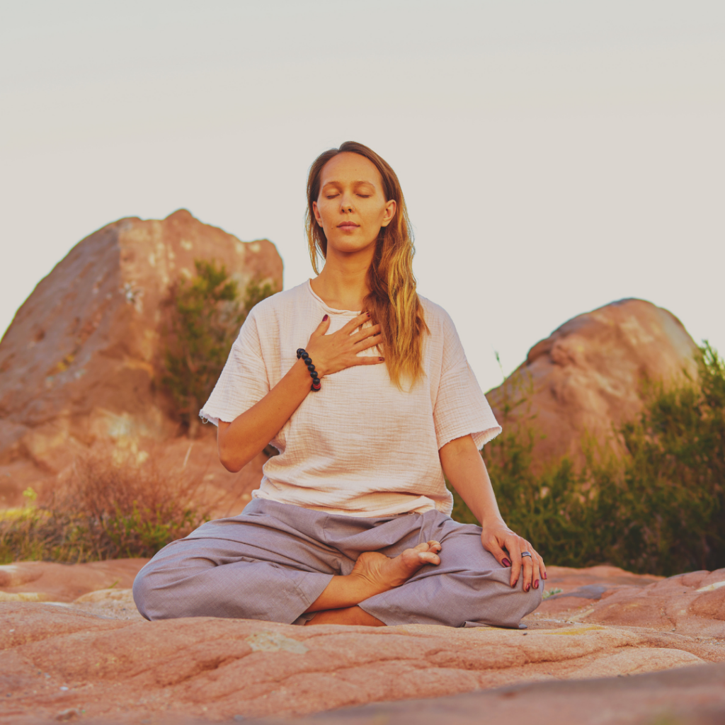 Meditatie tijdens Heal Within workshop in Herzele